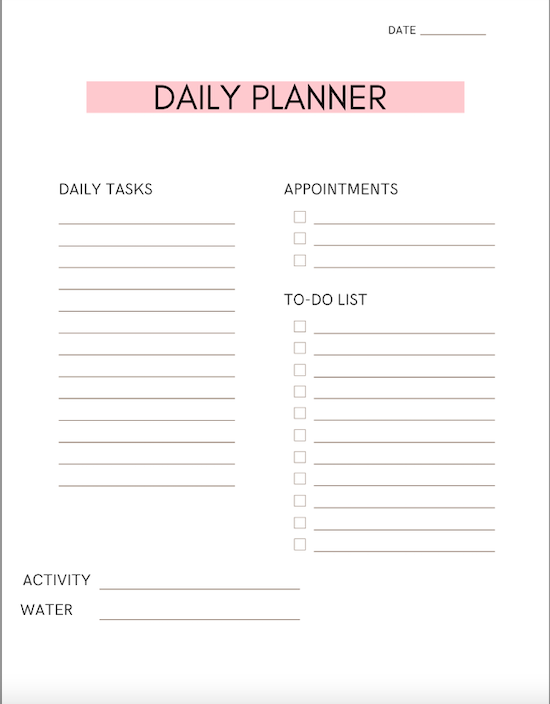 FREEBIE: Daily Planner Pages Printable - Life with Sydnee